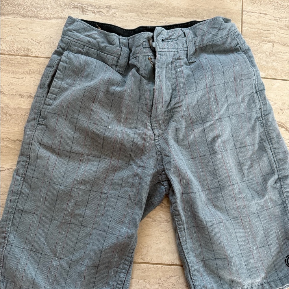 Element Kids Gray Plaid Shorts